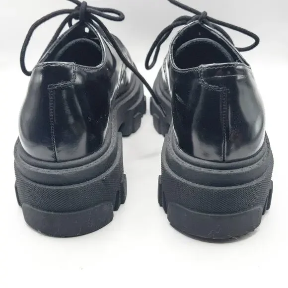 Steve Madden Helga Platform Oxfords Black Size 9 Dark Academia - Picture 5 of 12